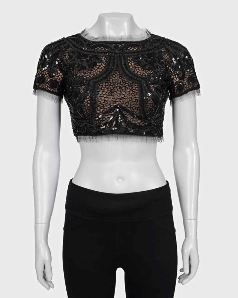 Emilio Pucci Elegant Black Sequin  Peter Dundas Top Sz.XS